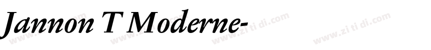 Jannon T Moderne字体转换